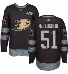 Mens Adidas Anaheim Ducks 51 Blake McLaughlin Authentic Black 1917 2017 100th Anniversary NHL Jersey 