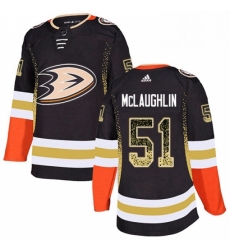 Mens Adidas Anaheim Ducks 51 Blake McLaughlin Authentic Black Drift Fashion NHL Jersey 