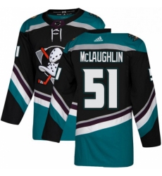 Mens Adidas Anaheim Ducks 51 Blake McLaughlin Authentic Black Teal Third NHL Jersey 