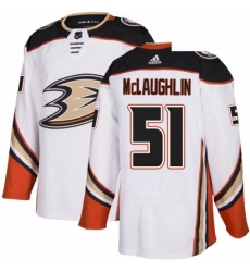 Mens Adidas Anaheim Ducks 51 Blake McLaughlin Authentic White Away NHL Jersey 