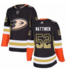 Mens Adidas Anaheim Ducks 52 Julius Nattinen Authentic Black Drift Fashion NHL Jersey 