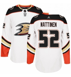 Mens Adidas Anaheim Ducks 52 Julius Nattinen Authentic White Away NHL Jersey 