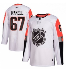 Mens Adidas Anaheim Ducks 67 Rickard Rakell Authentic White 2018 All Star Pacific Division NHL Jersey 