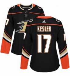 Womens Adidas Anaheim Ducks 17 Ryan Kesler Premier Black Home NHL Jersey 