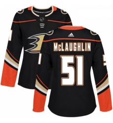 Womens Adidas Anaheim Ducks 51 Blake McLaughlin Authentic Black Home NHL Jersey 