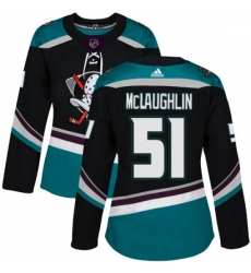 Womens Adidas Anaheim Ducks 51 Blake McLaughlin Authentic Black Teal Third NHL Jersey 