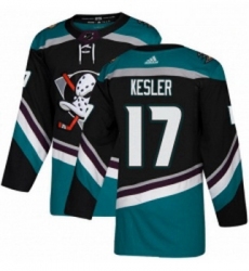 Youth Adidas Anaheim Ducks 17 Ryan Kesler Authentic Black Teal Third NHL Jersey 