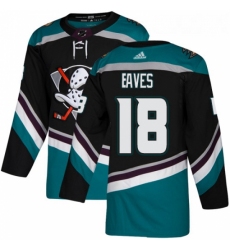Youth Adidas Anaheim Ducks 18 Patrick Eaves Authentic Black Teal Third NHL Jersey 