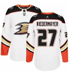 Youth Adidas Anaheim Ducks 27 Scott Niedermayer Authentic White Away NHL Jersey 