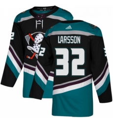 Youth Adidas Anaheim Ducks 32 Jacob Larsson Authentic Black Teal Third NHL Jersey 