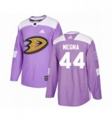 Youth Adidas Anaheim Ducks 44 Jaycob Megna Authentic Purple Fights Cancer Practice NHL Jersey 