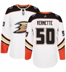 Youth Adidas Anaheim Ducks 50 Antoine Vermette Authentic White Away NHL Jersey 