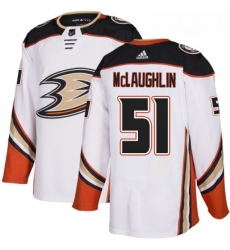 Youth Adidas Anaheim Ducks 51 Blake McLaughlin Authentic White Away NHL Jersey 
