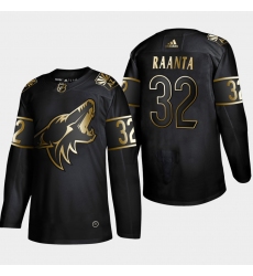 Coyotes 32 Antti Raanta Black Gold Adidas Jersey