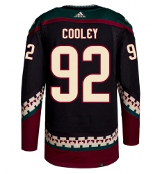 Men Arizona Coyotes #92 Logan Cooley Adidas Authentic Alternate Jersey black