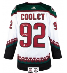 Men Arizona Coyotes #92 Logan Cooley Adidas Authentic Alternate Jersey white