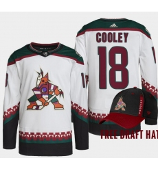 Men Arizona Coyotes Logan Cooley #18 Stitched NHL White Jersey