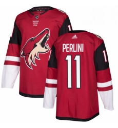Mens Adidas Arizona Coyotes 11 Brendan Perlini Authentic Burgundy Red Home NHL Jersey 