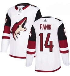Mens Adidas Arizona Coyotes 14 Richard Panik Authentic White Away NHL Jersey 