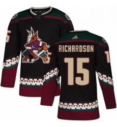 Mens Adidas Arizona Coyotes 15 Brad Richardson Premier Black Alternate NHL Jersey 