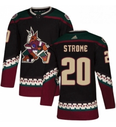 Mens Adidas Arizona Coyotes 20 Dylan Strome Authentic Black Alternate NHL Jersey 