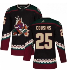 Mens Adidas Arizona Coyotes 25 Nick Cousins Authentic Black Alternate NHL Jersey 