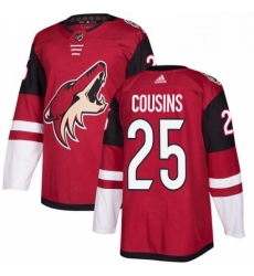 Mens Adidas Arizona Coyotes 25 Nick Cousins Premier Burgundy Red Home NHL Jersey 