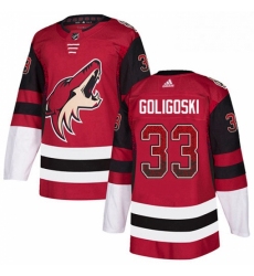 Mens Adidas Arizona Coyotes 33 Alex Goligoski Authentic Maroon Drift Fashion NHL Jersey 