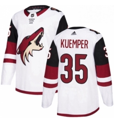 Mens Adidas Arizona Coyotes 35 Darcy Kuemper Authentic White Away NHL Jersey 