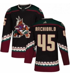 Mens Adidas Arizona Coyotes 45 Josh Archibald Premier Black Alternate NHL Jersey 