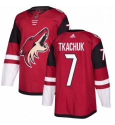 Mens Adidas Arizona Coyotes 7 Keith Tkachuk Authentic Burgundy Red Home NHL Jersey 