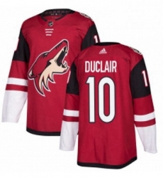 Youth Adidas Arizona Coyotes 10 Anthony Duclair Authentic Burgundy Red Home NHL Jersey 