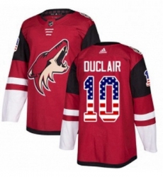 Youth Adidas Arizona Coyotes 10 Anthony Duclair Authentic Red USA Flag Fashion NHL Jersey 