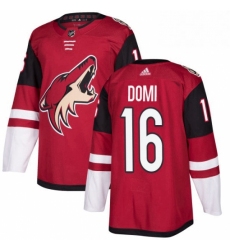 Youth Adidas Arizona Coyotes 16 Max Domi Authentic Burgundy Red Home NHL Jersey 