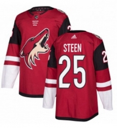 Youth Adidas Arizona Coyotes 25 Thomas Steen Authentic Burgundy Red Home NHL Jersey 