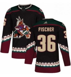 Youth Adidas Arizona Coyotes 36 Christian Fischer Authentic Black Alternate NHL Jersey 