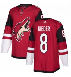 Youth Adidas Arizona Coyotes 8 Tobias Rieder Authentic Burgundy Red Home NHL Jersey 