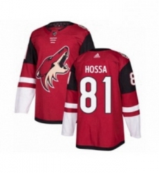 Youth Adidas Arizona Coyotes 81 Marian Hossa Premier Burgundy Red Home NHL Jersey 