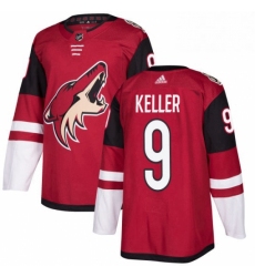 Youth Adidas Arizona Coyotes 9 Clayton Keller Authentic Burgundy Red Home NHL Jersey 