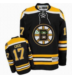 Boston Bruins 17 Lugig Black Hockey Jersey
