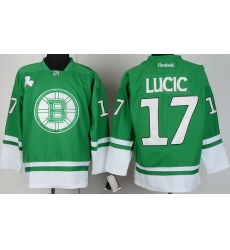 Boston Bruins 17 Milan Lucic Green St Patty's Day NHL Jersey