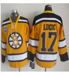 Boston Bruins #17 Milan Lucic Yellow Winter Classic CCM Throwback Stitched NHL Jersey