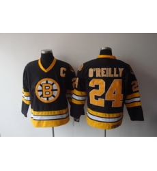 Boston Bruins 24 Terry O'Reilly Authenitc Black Jersey C patch