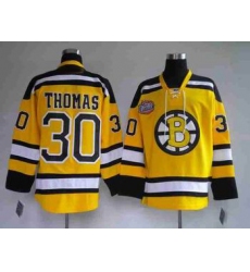 Boston Bruins #30 THOMAS 2010 Winter Classic Premier Jersey yellow