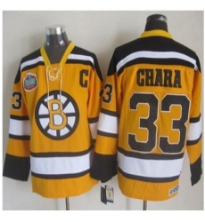Boston Bruins #33 Zdeno Chara Yellow Winter Classic CCM Throwback Stitched NHL Jersey