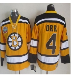 Boston Bruins #4 Bobby Orr Yellow Winter Classic CCM Throwback Stitched NHL Jersey