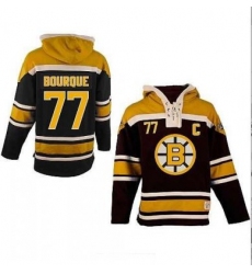 Boston Bruins 77# Ray Bourque Black Color Hooded Sweatshirt