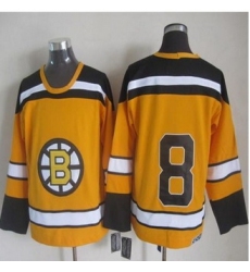 Boston Bruins #8 Cam Neely Yellow CCM Throwback Stitched NHL Jersey