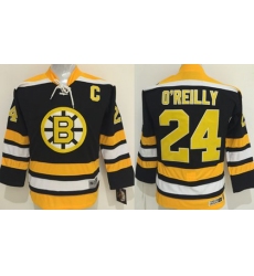 Bruins #24 Terry O 27Reilly Black CCM Youth Stitched NHL Jersey