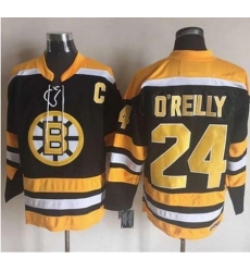 Bruins #24 Terry O 27Reilly BlackYellow CCM Throwback New Stitched NHL Jersey